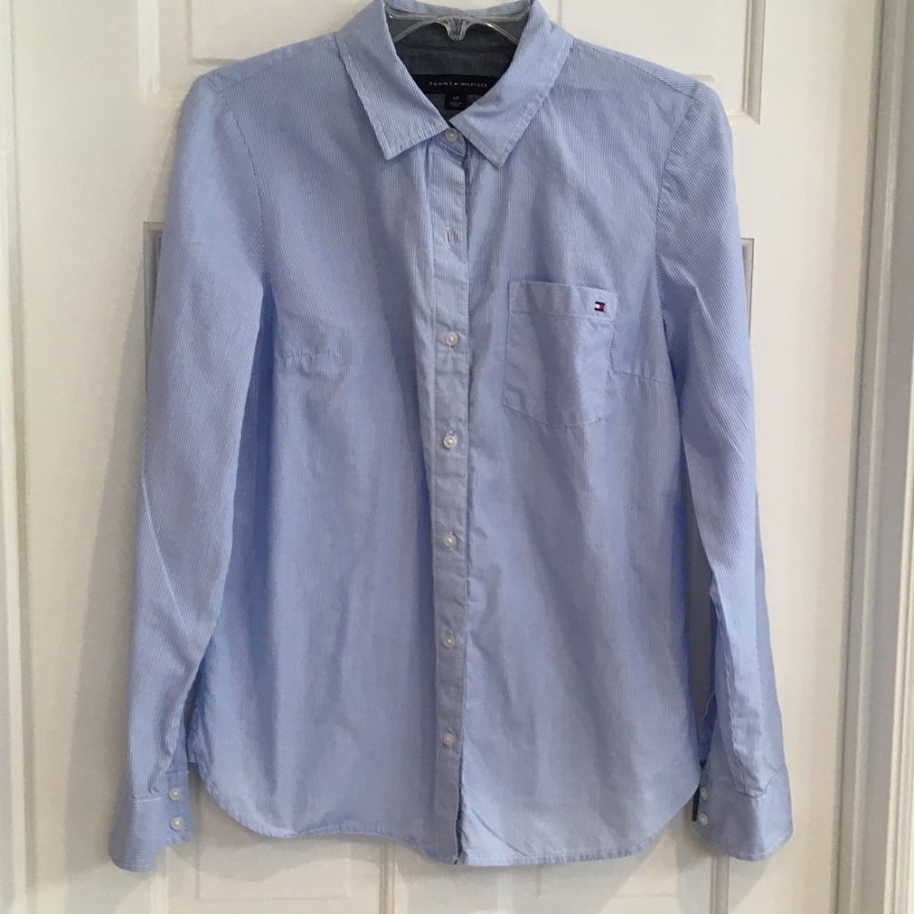 Tommy Hilfiger Blue & White LS Shirt size SP
